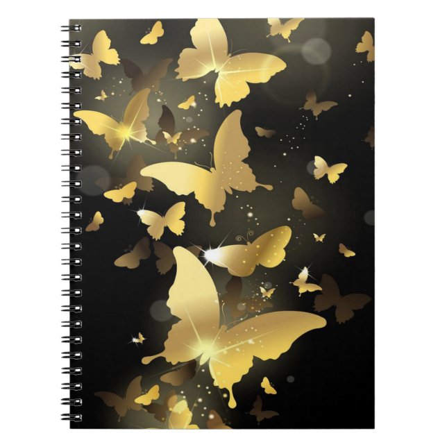 Butterflies Anteckningsbok Med Spiral (Framsidan)