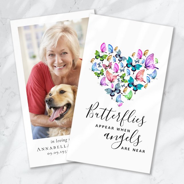 Butterflies Apple Änglar är nära minneskort Visitkort (Skapare uppladdad)