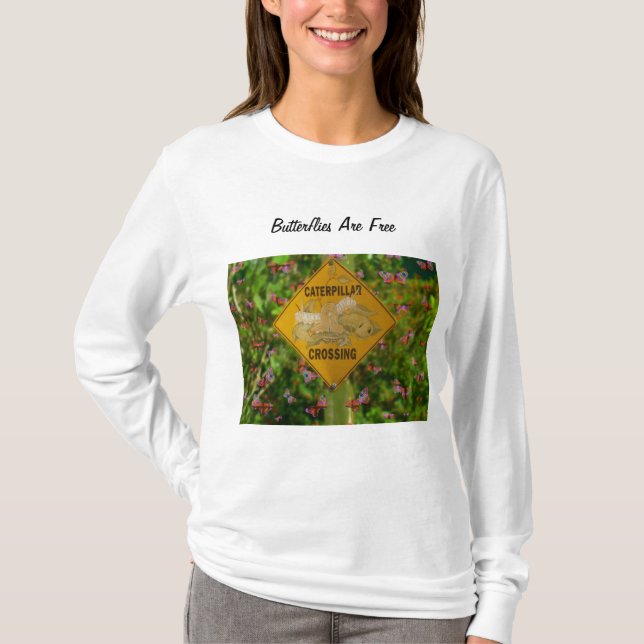 Butterflies är fria t shirt (Framsida)