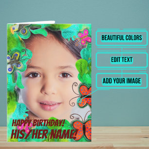 Butterflies är Miracles Watercolor Birthday Kort