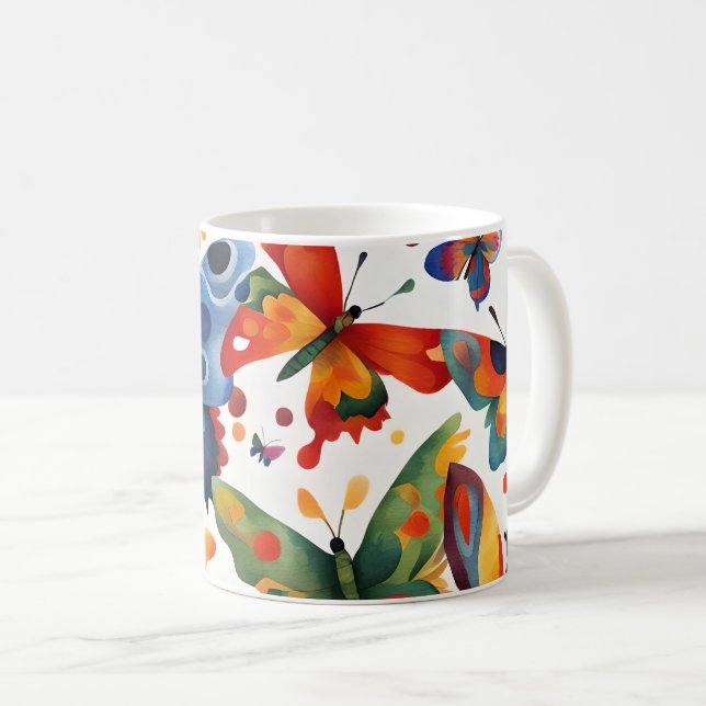 Butterflies Art Kaffemugg (Framsida höger)