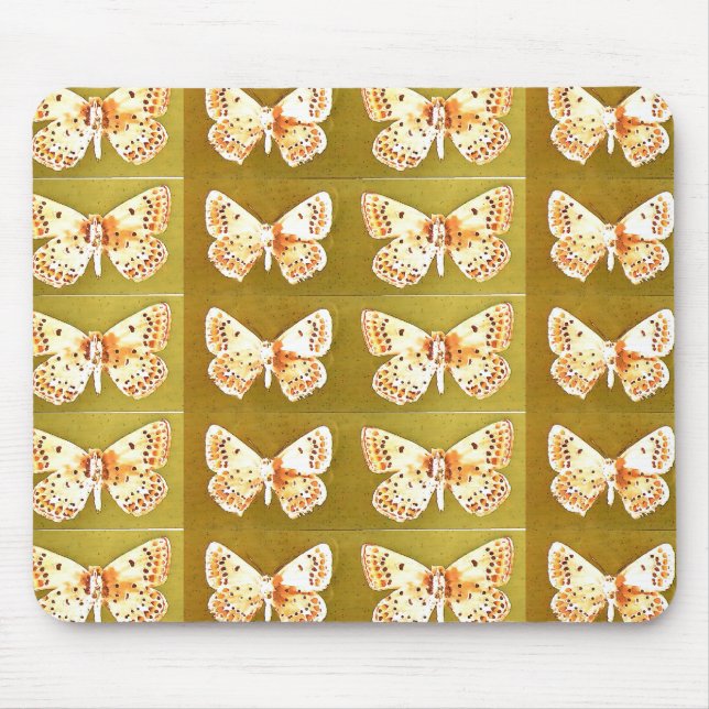 Butterflies Artwork Unique Modern Mousepad Musmatta (Framsidan)