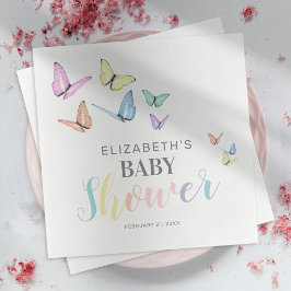 Butterflies Baby Shower Party Pappersservett