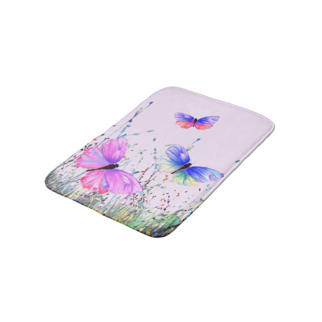 Butterflies Bath Mat Badrumsmatta (Vinklad)