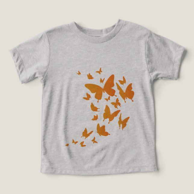 Butterflies Bella + Canvas Tri-Blend T Shirt (Design Framsida)