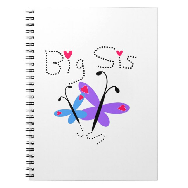 Butterflies Big Syrran Gifts Anteckningsbok Med Spiral (Framsidan)