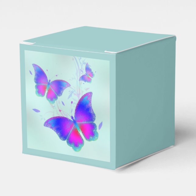Butterflies Birthday Presentaskar (Framsidan Sidan)