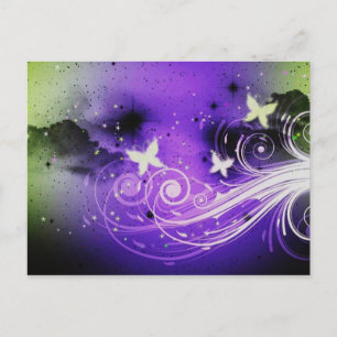 Butterflies Blommar Destiny Zazzle Vykort