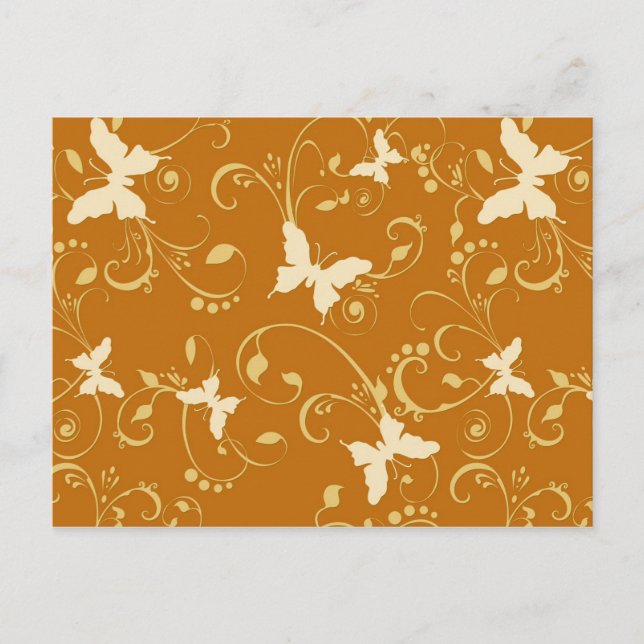 Butterflies Blommigt 10 % rabatt Vykort (Framsida)