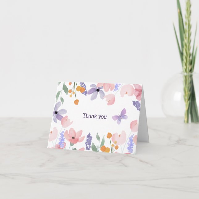 Butterflies & Blooms Tack Kort (Framsida)