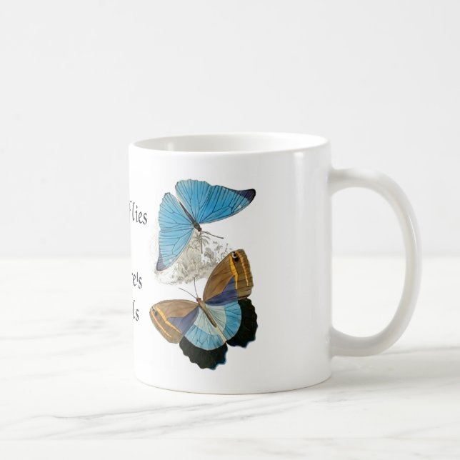 Butterflies - Blue Kaffemugg (Höger)