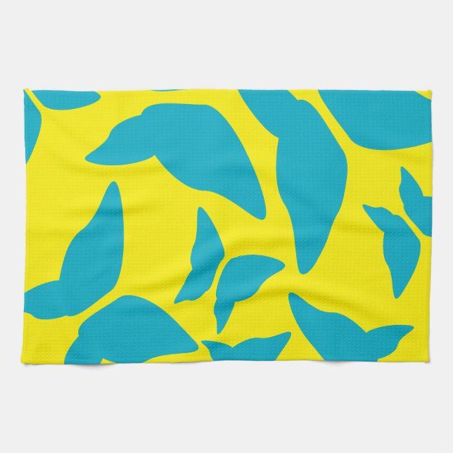 Butterflies Bright Bold Eclectic Kitchen Kökshandduk (Horisontell)