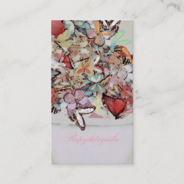 Butterflies Butterfly Victorian Visitkort (Framsida)