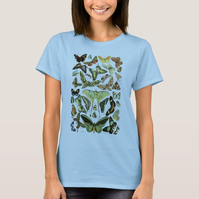 Butterflies by Adolphe Millot T Shirt (Framsida)