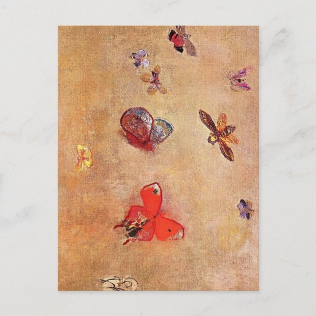 Butterflies by Odilon Redon Vykort (Framsida)