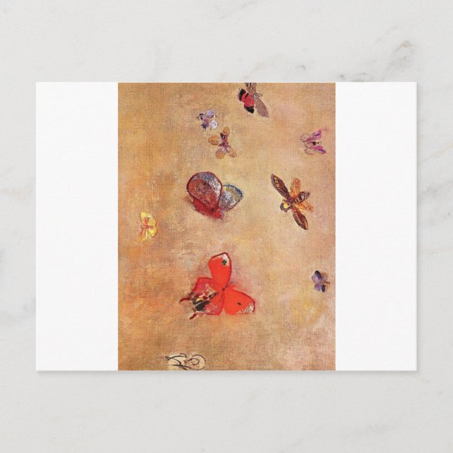 Butterflies by Odilon Redon Vykort (Framsida)