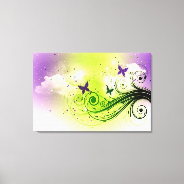 Butterflies Canvastryck (Framsida)