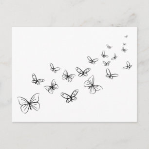 Butterflies Dancing Över sidan Vykort