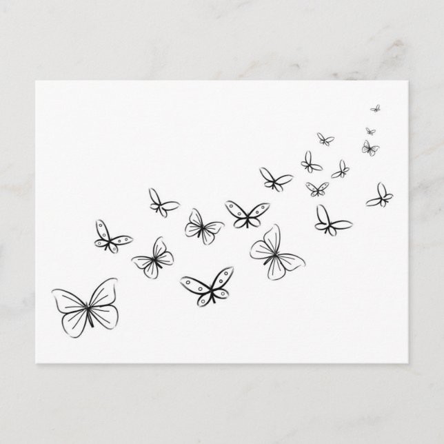 Butterflies Dancing Över sidan Vykort (Framsida)