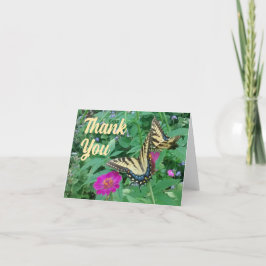 Butterflies Danin in the Garden Tackte You Card Tack Kort