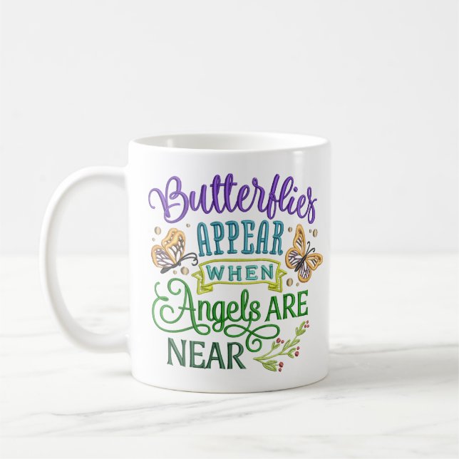 Butterflies finns med en anellisk inspirationsoffe kaffemugg (Vänster)