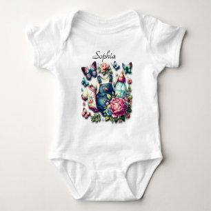 Butterflies, Flaska Vatten och Blå Jeans Vår T Shirt