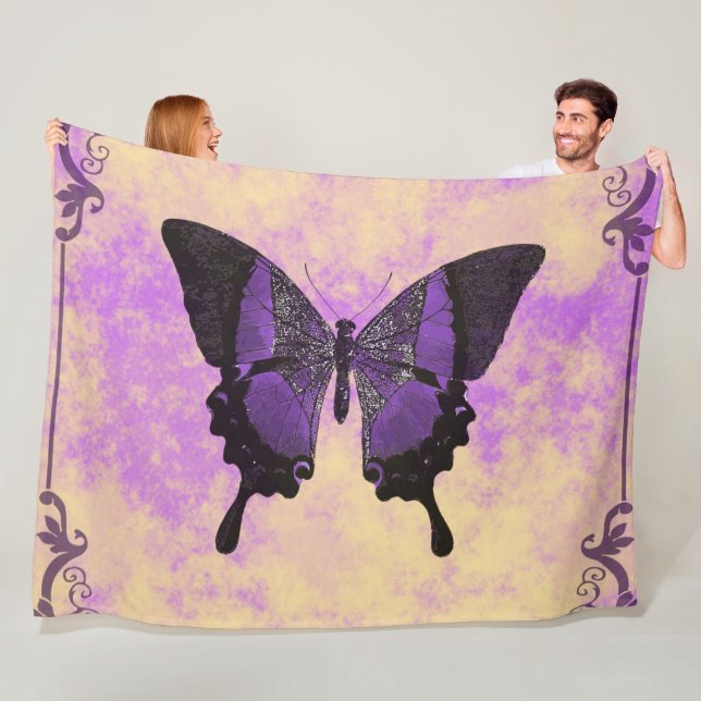 Butterflies Fleece Blanket (På plats)