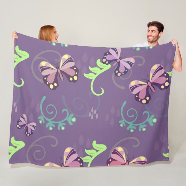 Butterflies Fleece Blanket (På plats)