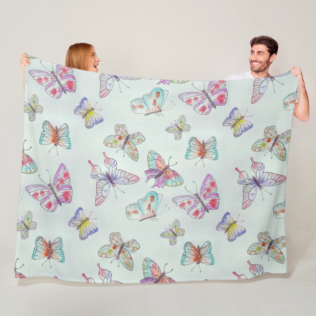 Butterflies Fleece Blanket (På plats)