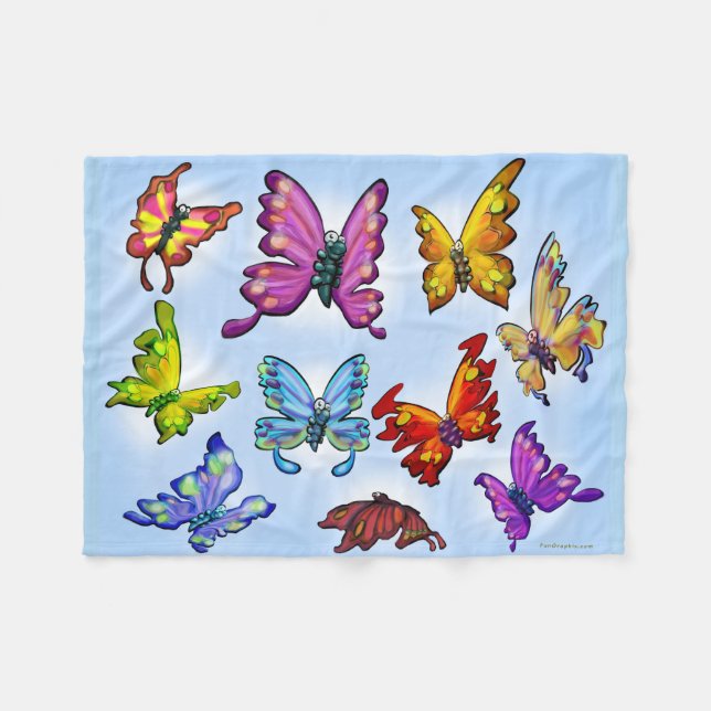 Butterflies Fleecefilt (Framsidan (Horisontell))