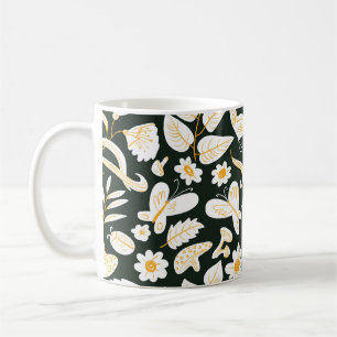 Butterflies & Flowers: Doodle Summer Mönster. Kaffemugg