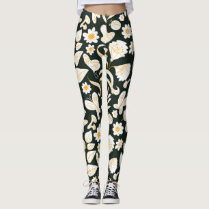 Butterflies & Flowers: Doodle Summer Mönster. Leggings
