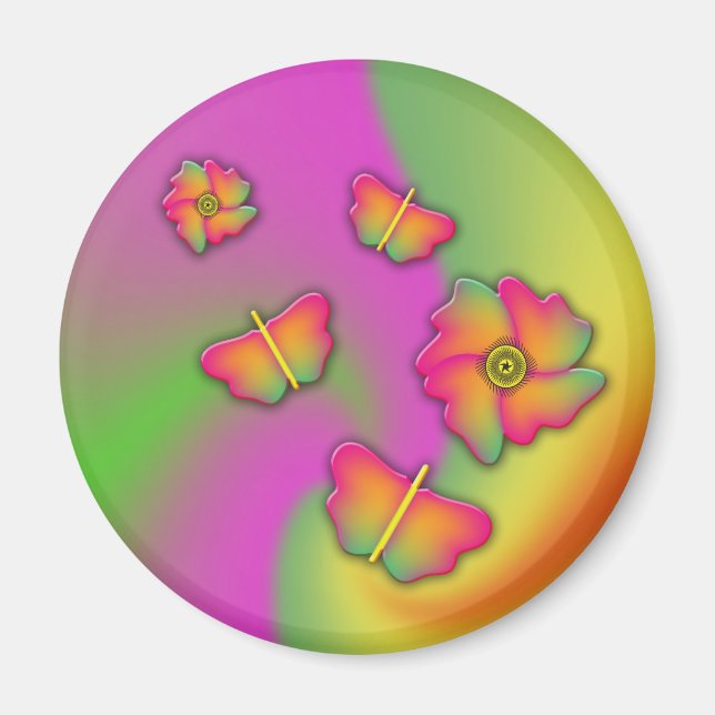 Butterflies & Flowers Magnet (Framsidan)