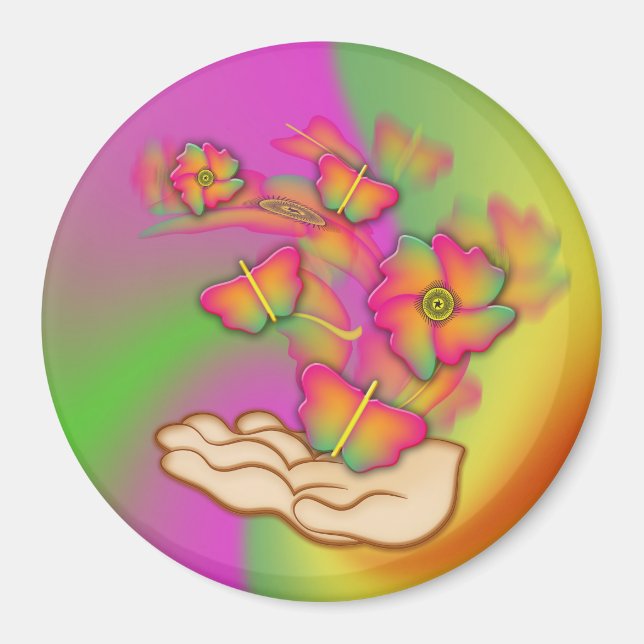 Butterflies & Flowers Magnet (Framsidan)