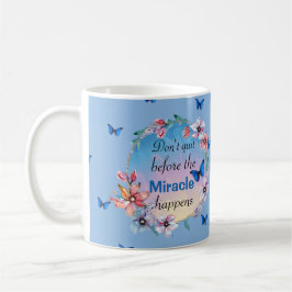 Butterflies & Flowers Positive Mindset Quote Kaffemugg