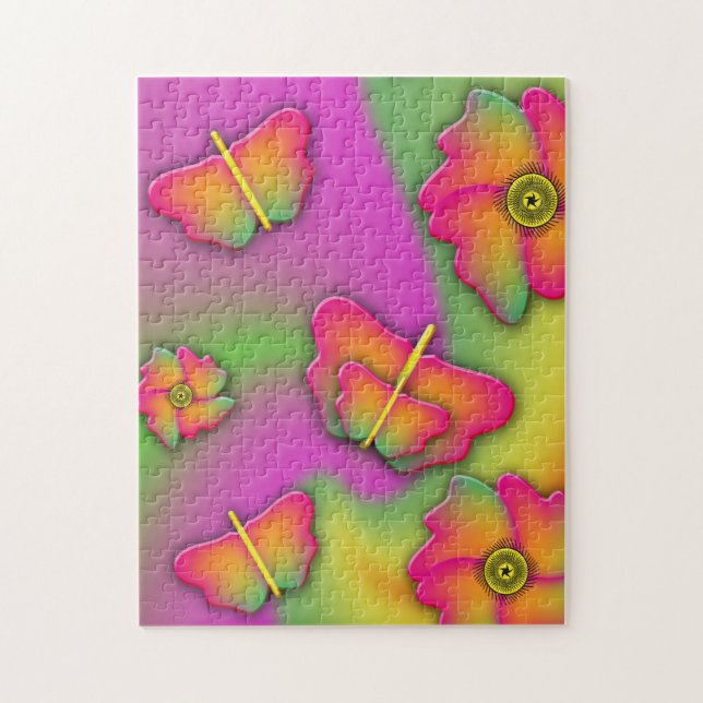 Butterflies & Flowers Pussel (Vertikal)