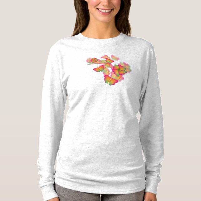 Butterflies & Flowers Tee Shirt (Framsida)