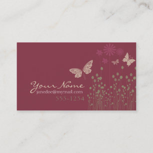 Butterflies & Flowers Visitkort
