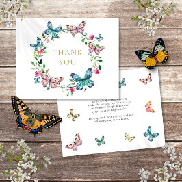 Butterflies Funeral Firande of Life Tack Kort