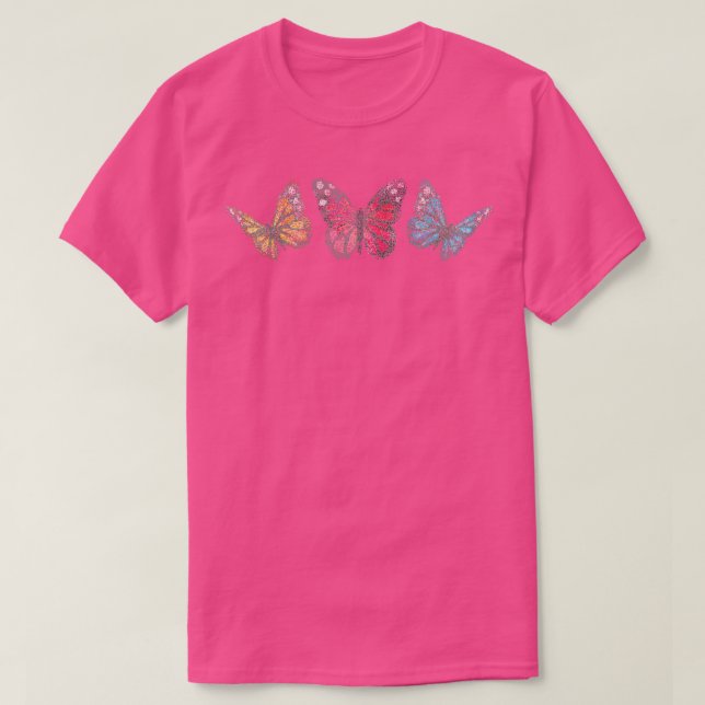 Butterflies Garden Flower Shop Flowers T Shirt (Design framsida)