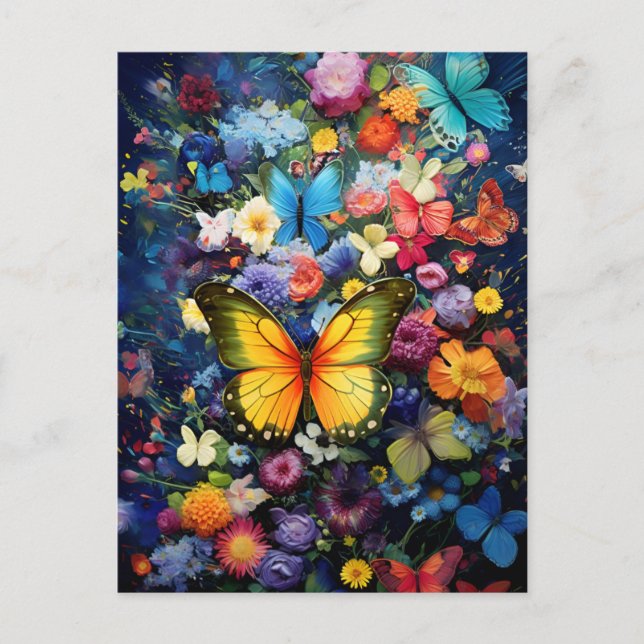 Butterflies Garden Vykort (Framsida)