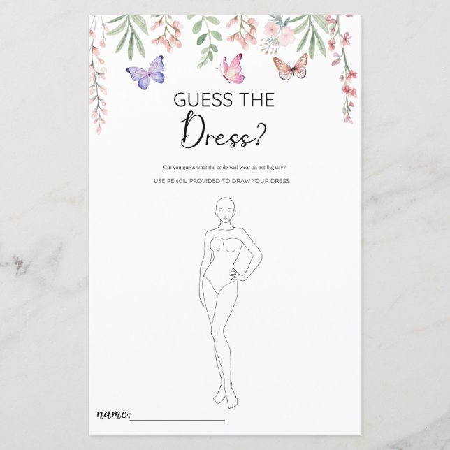 Butterflies gissar Möhippan Dress (Framsida)