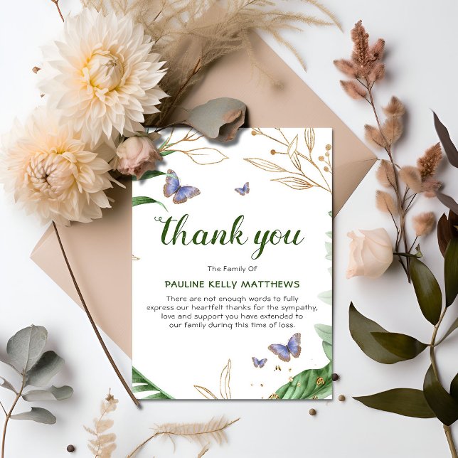 Butterflies & Greenery | TACK Kort (Skapare uppladdad)