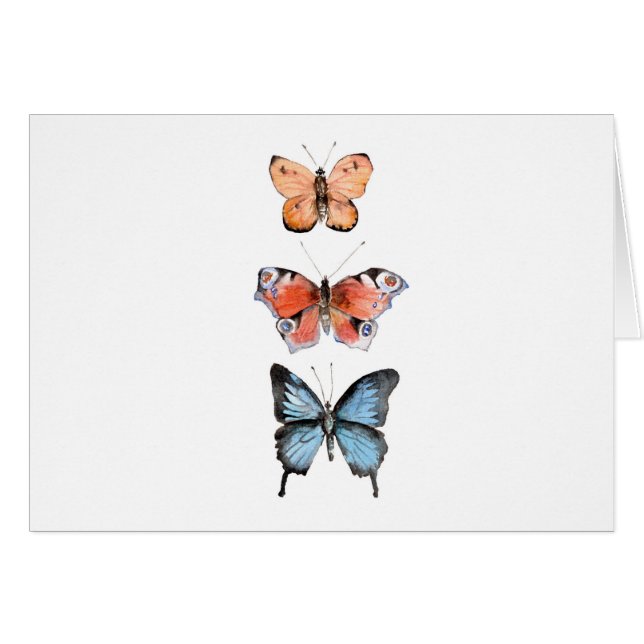 Butterflies Hälsningskort (Framsidan Horizontal)