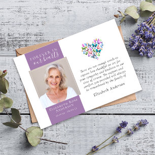 Butterflies Heart Forever i våra hjärtan Tack Kort