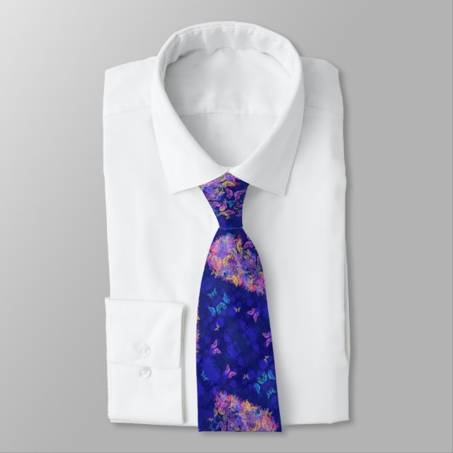 Butterflies Heart Neck Tie - Kärlek Slips (Bunden)