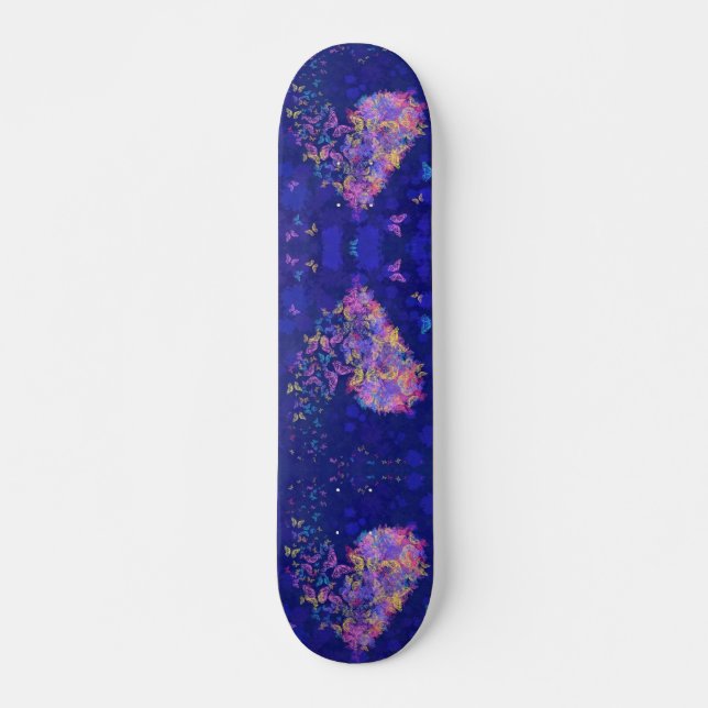 Butterflies Heart Skateboard - Kärlek (Framsida)