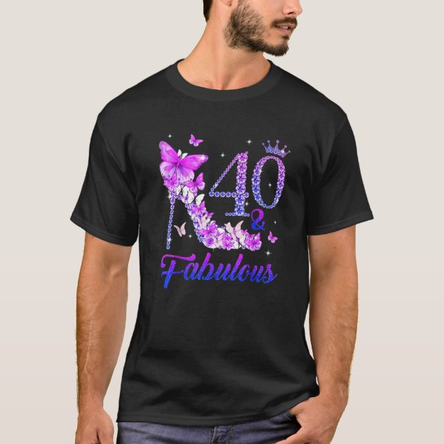 Butterflies-Högklackar 40 T Shirt (Framsida)