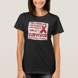 Butterflies I Bära Red for my mamma Heart Disease T Shirt