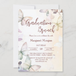 Butterflies I Blommigt Möhippa Brunch Inbjudningar